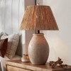360 Lighting 27 1/2" High Raffia Shade Sand Finish Table Lamp - 2 of 4