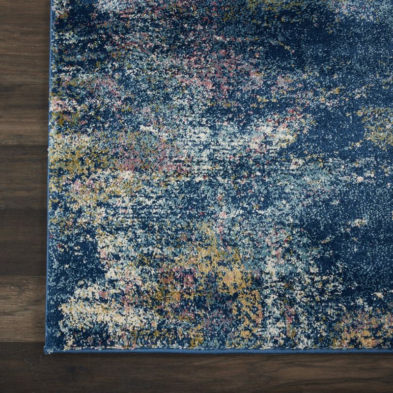 Nourison Fusion FSS17 Blue/Pink/Yellow Colored Area Rug, 2 of 11