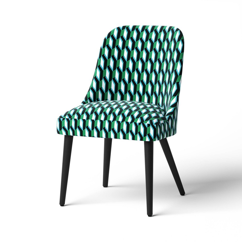 Photos - Computer Chair Arrow Geo Green Upholstered Task and Office Chair - DVF for Target