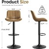 UNISOAR Modern Swivel Bar Stools Set of 2/4,  Counter Height Bar Stools with Adjustable Height Upholstered Bar Chair with Back and Footrest for Bar - 2 of 4