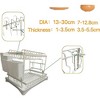 LunaLulinlk Dish Drying Rack,Sink Drainer Rack-2Tiers Plates Draining Rack Kitchen Organiser with Drip Tray White - 4 of 4