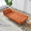 Racxily 70.1" Futon Sofa bed, Convertible Double Sofa Bed With Folding Armrests for Living Rooms and Small Spaces - 2 of 4
