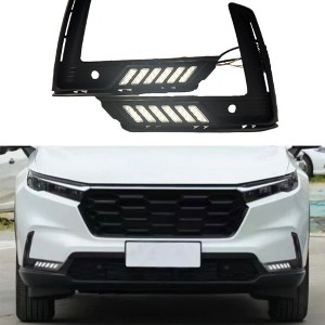 White/Amber Front Bumper Fog Daytime LED Running Light Sequential Turn Signal Feature Compatible for CR-v CRV 2023-up LX EX Touring Fog Light Kit - 1 of 4