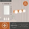 VAXCEL Parkview 3 Light LED Compatible Mid-Century Modern Bathroom Vanity Wall Fixture White Glass - 4 of 4