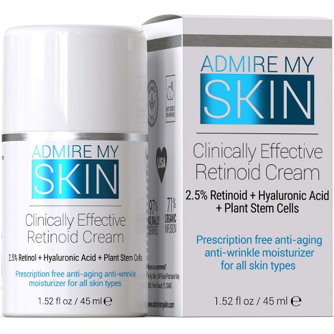 chap knoglebrud Sammenlignelig Admire My Skin Potent Retinoid Cream - This Anti Aging Anti Acne Retinol  Cream Moisturizer Helps To Clear Skin And Eliminate Wrinkles, 1.52 Oz :  Target