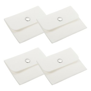 Unique Bargains Earrings Necklaces Rings Velvet Pouches Snap Button Portable Jewelry Storage Bag 4 Pcs - 1 of 4