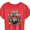 Women's - Marvel - Thor Valentine You're Athorable Short Sleeve Graphic T-Shirt - 2 of 4