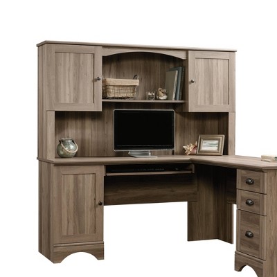 Modern L Shaped Desk With Hutch Gray - Techni Mobili : Target