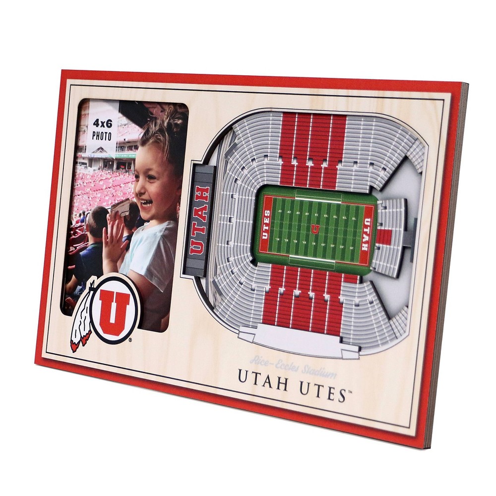 4" x 6" NCAA Utah Utes 3D StadiumViews Picture Frame