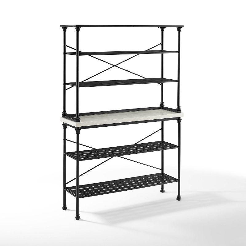 Madeleine Baker&#39;s Rack Console and Hutch Matte Black - Crosley, 1 of 13