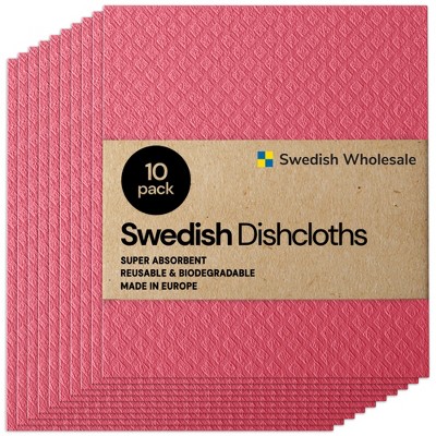 Swedish Wholesale Absorbent Reusable Dish Cloths for Kitchen, Bathroom and Cleaning Counters, 10pk, image 1 of 7 slides