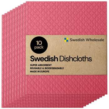 Swedish Wholesale Absorbent Reusable Dish Cloths for Kitchen, Bathroom and Cleaning Counters, 10pk