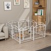 Gulches Black Collapsible Dog Playpen with 8 Micro - Arched Heavy Duty Panels 24" H, Indoor/Outdoor Use for Large, Medium & Small Breeds - 3 of 4