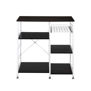 Chery Life 35.5" Kitchen Baker's Rack, 3-Tier Utility Storage Shelf, Black & White - 1 of 4