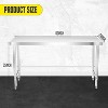 NSF Certified Stainless Steel Work Table, Undershelf Table with  Adjustable Height - 3 of 4