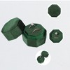 Unique Bargains Octagon Velvet Ring Box 2 Slots for Wedding Ceremony Proposal Engagement Birthday 1 Pc - 3 of 4