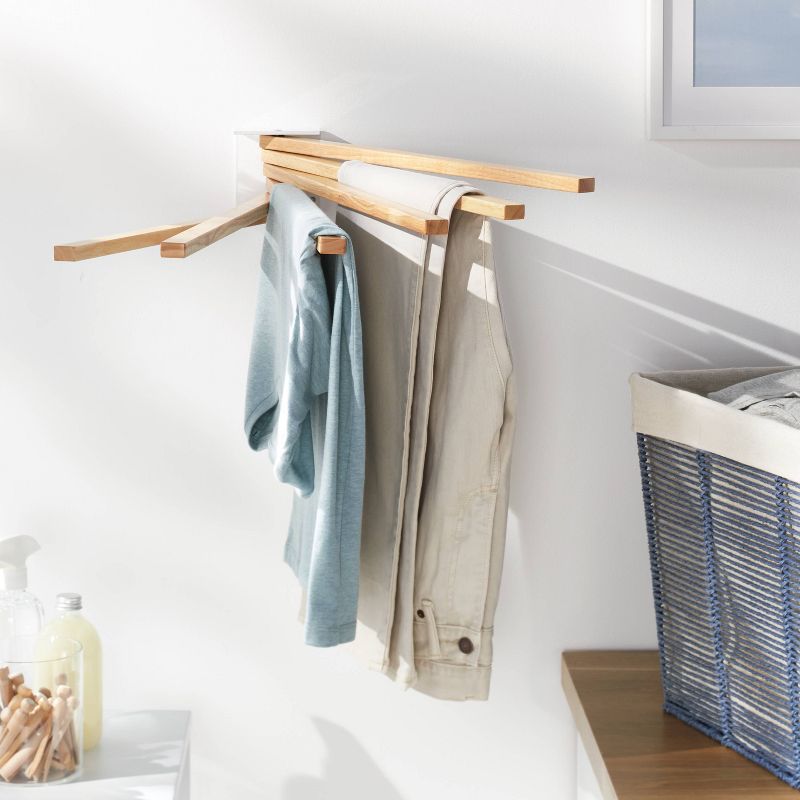 Small Space Wall Mounted Drying Rack White - Brightroom&#8482;, 3 of 10