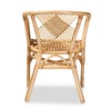 Kagama Rattan Dining Chair Brown - bali & pari: Bohemian, Bamboo, Comfort Design, Stable Base - 4 of 4