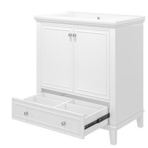 Dexmalle 30"Multi-functional Bathroom Cabinet with Doors and Drawer - 1 of 4