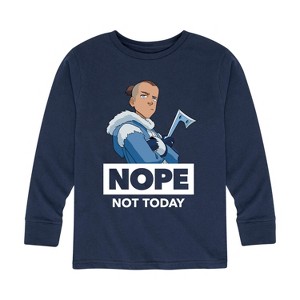 Boys' - Avatar: The Last Airbender - Sokka Nope Long Sleeve Graphic T-Shirt - 1 of 4