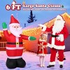 HOMDOX 3.9 × 1.97 × 6.2 FT Christmas Inflatable Santa Claus In/Outdoor Decorations Built-in colorful LED Light Blow Up Weatherproof for Xmas Party - 3 of 4