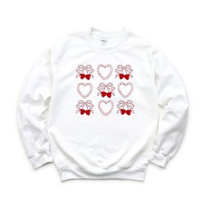 Simply Sage Market Women's Graphic Sweatshirt Ruffle Heart Coquette Chart - 1 of 3