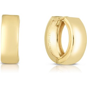 14k Yellow Gold or White Gold 15mm Polished Huggie Earrings - 1 of 4