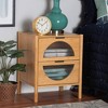 Naresh Bamboo Wood 2 Drawer End Table Natural Brown - Baxton Studio - 4 of 4
