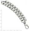 Black Bow Jewelry Men's Stainless Steel Large Fancy Curb Chain Bracelet - 8.5 Inch - 4 of 4