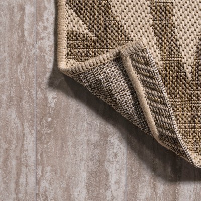 Classic Vine Pattern Brown/Beige 3' x 5' Synthetic Outdoor Rug