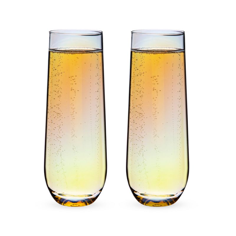 Twine Luster Stemless Champagne Glasses, Set of 2, 5 of 8