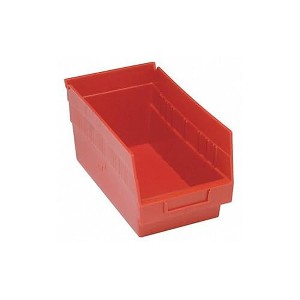 Quantum Storage Systems Economy Shelf Bin, Nesting, 11-5/8"W X 6-5/8"D X 4"H, (7) Divider Slots, Rear Hanglock, - 1 of 1