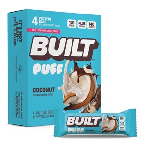 Built Bar Coconut Puff Snack Bars - 5.64oz/4ct - 1 of 4