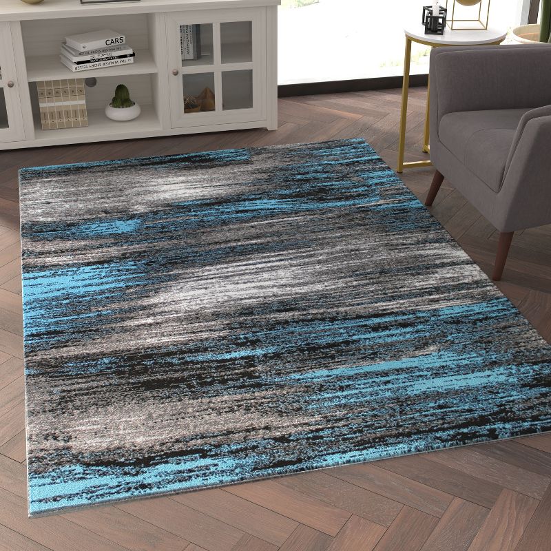 Emma and Oliver Ultra Soft Shaded Look Olefin Accent Rug with Natural Jute Backing, 4 of 8
