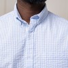 Hope & Henry Men's Organic Long Sleeve Seersucker Button Down Shirt, Classic Blue Gingham, Small - 2 of 4