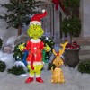 Grinch 3D Holiday Lighted Tinsel Sculpture The Grinch w/Stockings 4ft  Dr. Seuss , Multi - 2 of 2