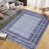 Acekool Modern Area Rug 2x6 Washable Low Pile Non-Slip Stain Resistant Accent Carpet for Living Room, Bedroom, Home Decor Gray - 3 of 4