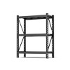 Syemin Utility Storage Shelves 3-Tier Industrial Shelving Rack, Adjustable Shelving Unit, Heavy Duty Garage Storage Rack, Black, 67"*19.7"*63" - 3 of 4