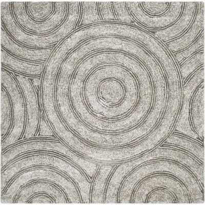 South Beach Shag Sbs620 Hand Tufted Area Rug - Silver - 6'x6 