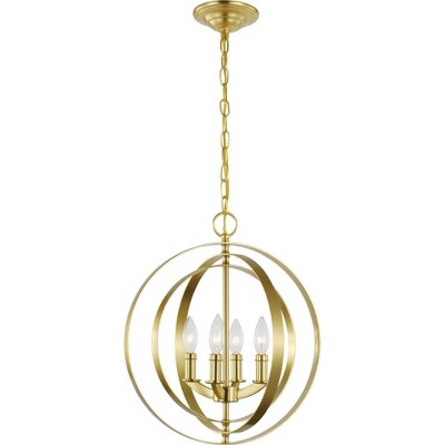 Antique Bronze 4-Light Globe Foyer Pendant