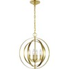 Progress Lighting Equinox 4-Light Foyer Pendant, Polished Nickel, Oval, Steel, Interlocking Rings, Canopy Included - image 4 of 4