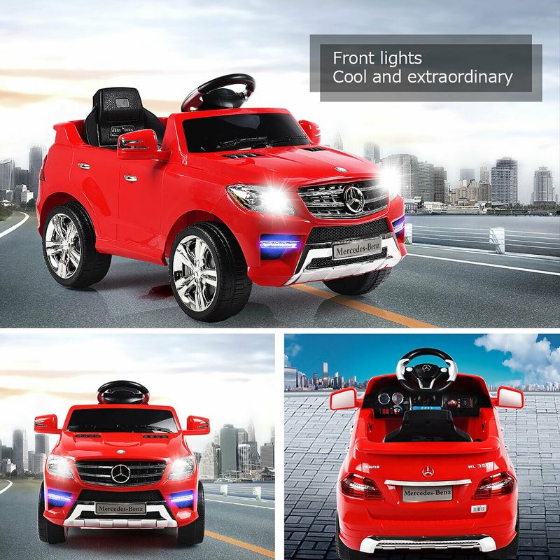 Costway Mercedes Benz ML350 6V Electric Kids Ride On Car Licensed MP3 RC Remote Control, 4 of 11