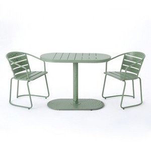Maliang 3 Piece Patio Seating Set, 3-piece outdoor bistro dining setfor Backyard, Garden, Porch, Balcony - 1 of 4