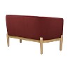 Lifestyle Solutions Fenton Loveseat Cinnamon Velvet: Plush Upholstered Settee, Rubberwood Legs - 2 of 4