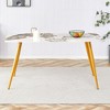 NicBex Dining Table 50" Modern Sintered Stone Tabletop Dining Table with Metal Legs for Kitchen, Dining Room - 2 of 4