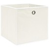 vidaXL Storage Boxes 4 pcs White 12.6"x12.6"x12.6" Fabric - 2 of 4
