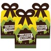 Big Dot of Happiness Sasquatch Crossing - Square Favor Gift Boxes - Bigfoot Party or Birthday Party Bow Boxes - Set of 12 - 2 of 4