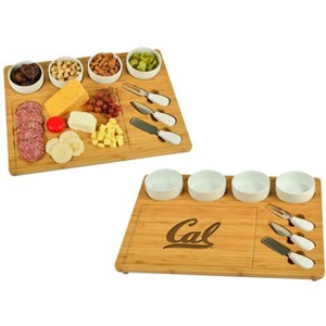 NCAA California Berkeley University Golden Bears Bamboo 4 Bowl with Cheese Tool Set - 1 of 4