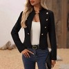Coolmee Women's Faux Suede Leather Jacket Casual Long Sleeve Blazer Jacket Coat Fall Outfits - 2 of 4