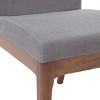Wooden Dining Chairs Set of 2, Upholstered Kitchen Dining Room Chair, Modern Fabric Farmhouse Dinner Chair for Restaurant & Cafe, Gray - 4 of 4